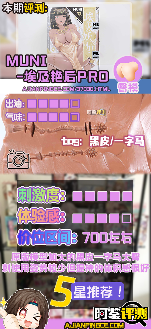 MUNI——”埃及艳后PRO”评测！跨部接触面超大的一字马臀模，厚实腰部带来的独特体积感